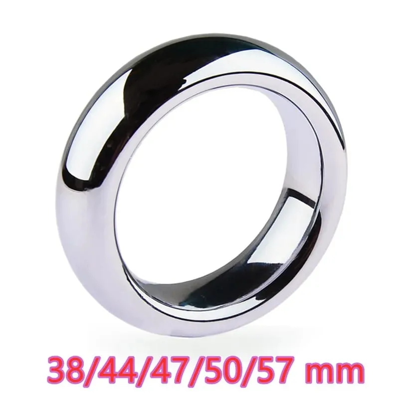 Heavy Ball Stretcher Metal Cock Rings for Men Penis Erection Delay Ejaculation Scrotum Testis Restraint Adult Games Sex Toys — image 1