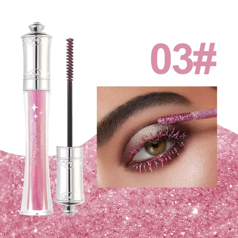 Shiny Diamond Colorful Mascara Blue Glitter Sparkling Waterproof Mascara Beauty Eyelashes Extension Quick Dry Shimmer Eye Makeup — image 14