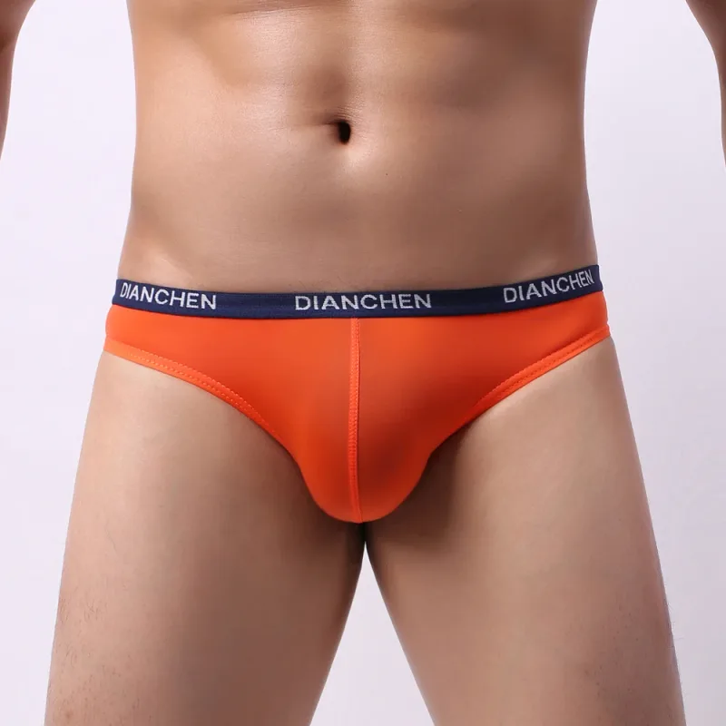1pc Sexy Men's Elastic Ice Silk Bikini Briefs Shorts Breathable Jockstrap Pouch Underwear Low Waist Man Panties — image 39