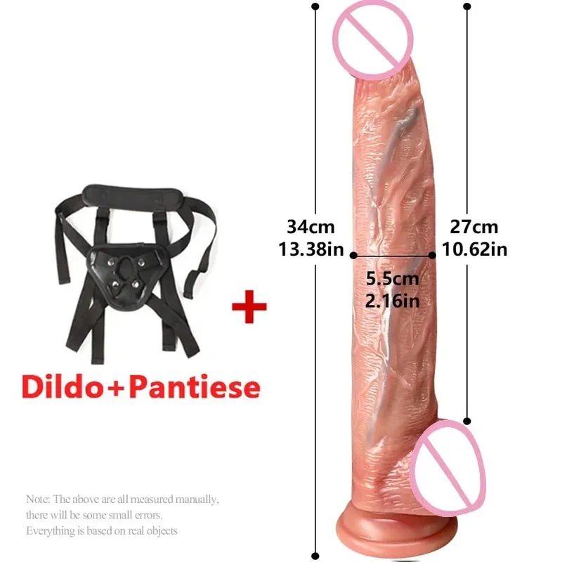 13.3in Super Long Penis Dildo Realistic Soft Dildo With Suction Cup Anal Sex Toys For Men Women Masturbator Huge Phallus — image 9