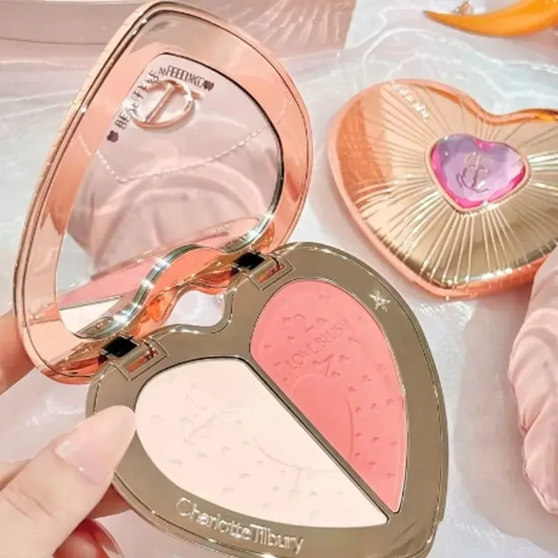 CT Lip Cheek Dual-use Blusher Cream Two Color Highlight Powder Waterproof Blusher and Two-color Highlights Blusher Cosmetics — image 6