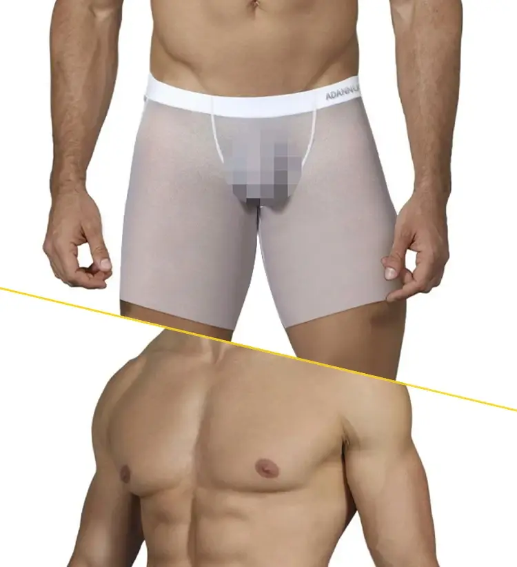 1/3 PCS Men Ice Silk Transparent Boxers 0.01 Ultra-thin Fabric See Through Underpants Seamless Underwear Boxer Shorts — image 12