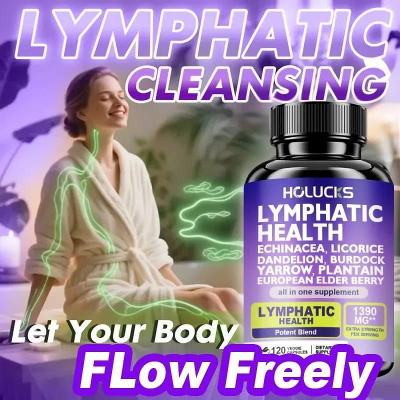 Complete Lymphatic Health 1300mg Supplement Support Lipedema Hormone Balance & Natural Detox Clear Skin Overall Vitality