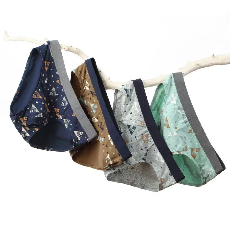 4Pcs/lot Cotton Briefs Men's Sexy Underwear Comfortable Underpants Breathable Panties Solid Shorts Male Lingerie Free Shipping — image 30