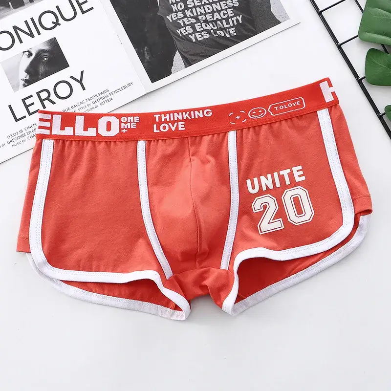 1/3pcs Men Underwear Sports Boxer Shorts Cotton Solid Color Sexy Panties Fashion Breathable Comfortable Underpants Man U Convex — image 24