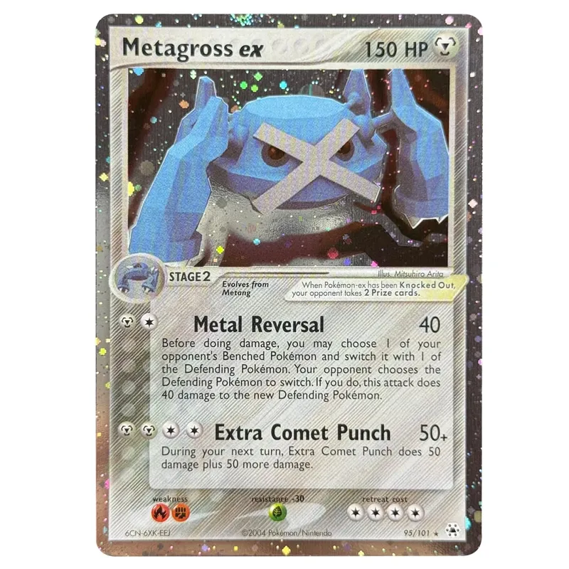 Proxy karty Holografický Emerald Cacturne Rayquaza Skryté legendy Kyogre Crystal Guardians Alakazam Star Flareon Metagross — image 35