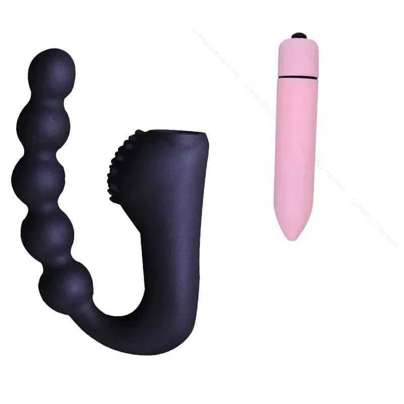 Beads Vibrating Prostate Massager Anal Plug Waterproof Motors 10 Speeds Stimulation Butt Anus Silicone Men Women Sex Toys