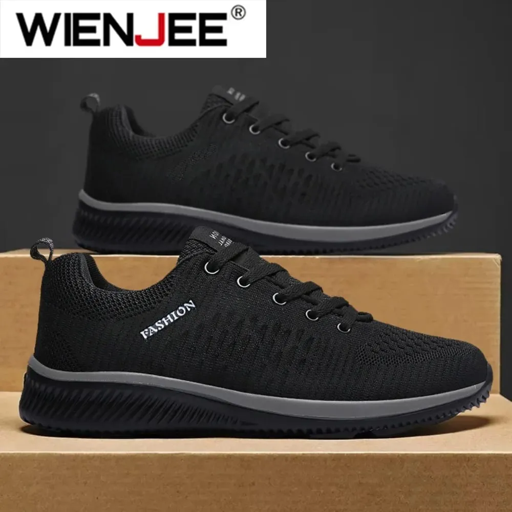 Men Running Walking Knit Shoe Casual Sneakers Breathable Sports Running Athletic Gym Lightweight Outdoor Women Shoes Size38-47 — image 2