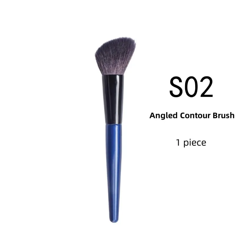 Angled Sculpting Brush Contour Natural Goat Hair Face Blusher Powder Makeup Brushes