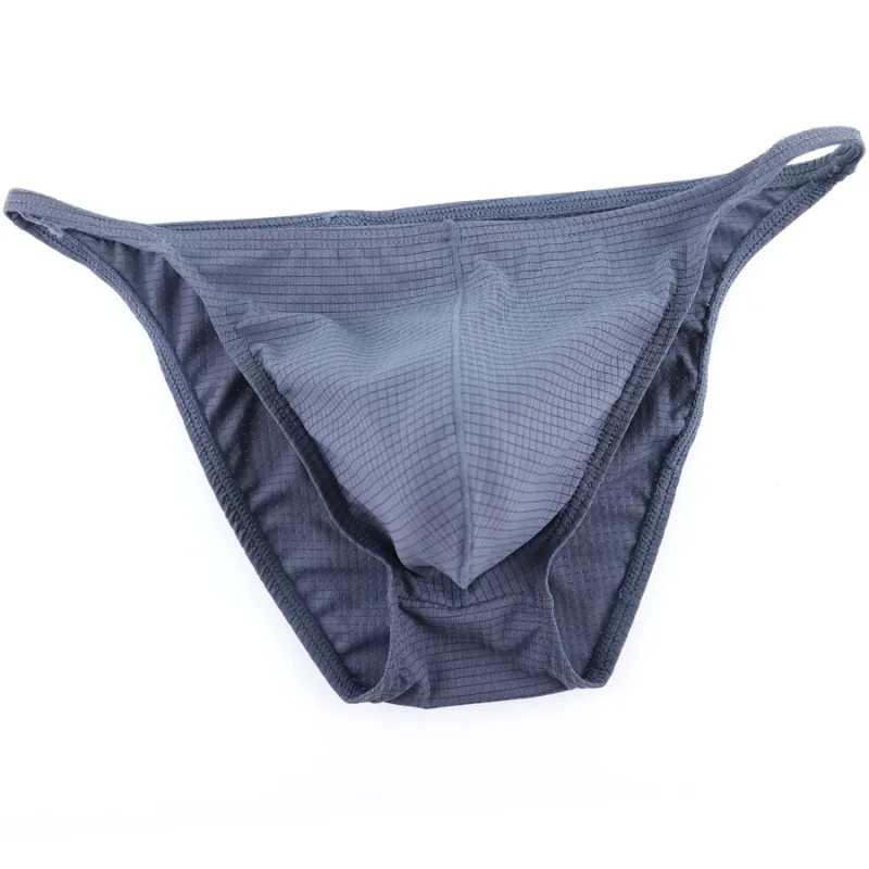Slip de Bikini pour hommes, sous-vêtements Sexy, culotte Gay confortable, pochette pour pénis, Slip Hombre Cuecas, sous-vêtement masculin en maille de Nylon QuickDryHT116 — image 4