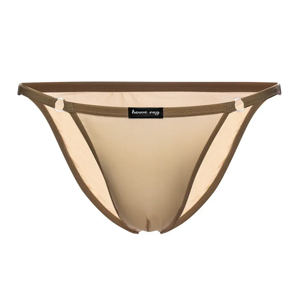 Adjustable Men's Sexy Brief Underwear Ice Silk Thin Transparent Comfort Quick Drying Mankini Gays U Convex Pouch High Fork Tanga — image 4