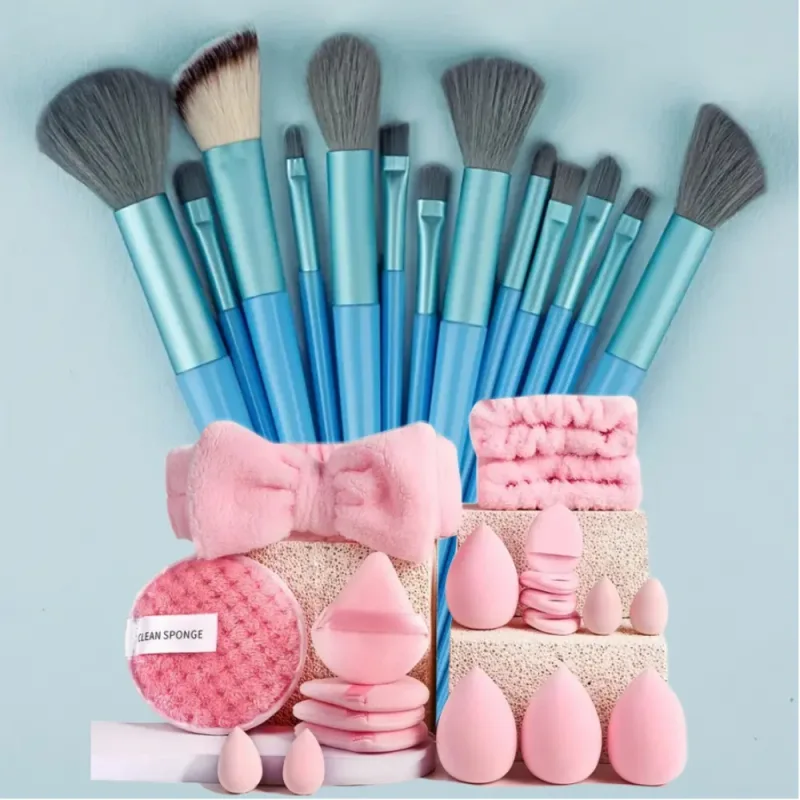 13PCS Makeup Brushes Set Eyeshadow Foundation Highlighter Blush Concealer Female Soft Beauty Tool Puff Beauty Sponges Thumb Puff — image 18