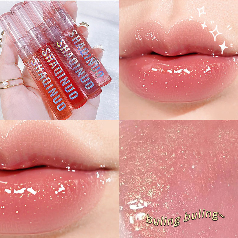 Four pack lip gloss set box water gloss jelly lip gloss moisturizing glass lips not easy to stick to cup — image 2