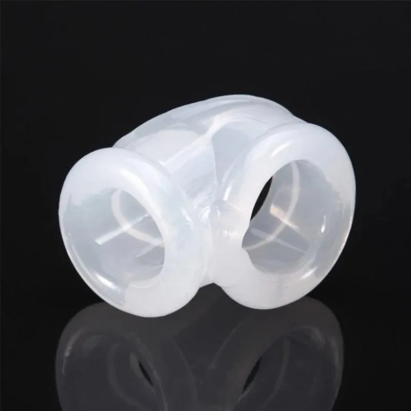 Super Soft Silicone Penis Ring Delay Ejaculation Ball Scrotum Stretcher Triple Cock Ring Cockring BDSM Sex Toys for Men — image 5