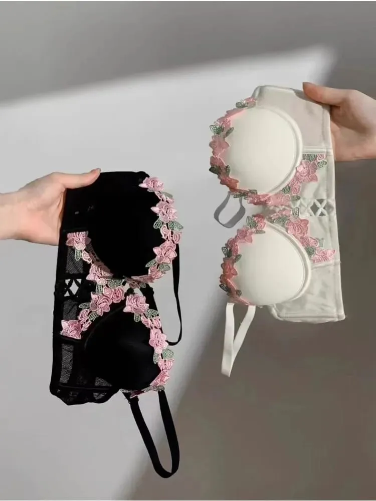 London Anime Bralette - Delicate Wireless Bra for Set Teens Japanese Summer Underwear Small Bust Close-Fit Subtle Allure — image 5