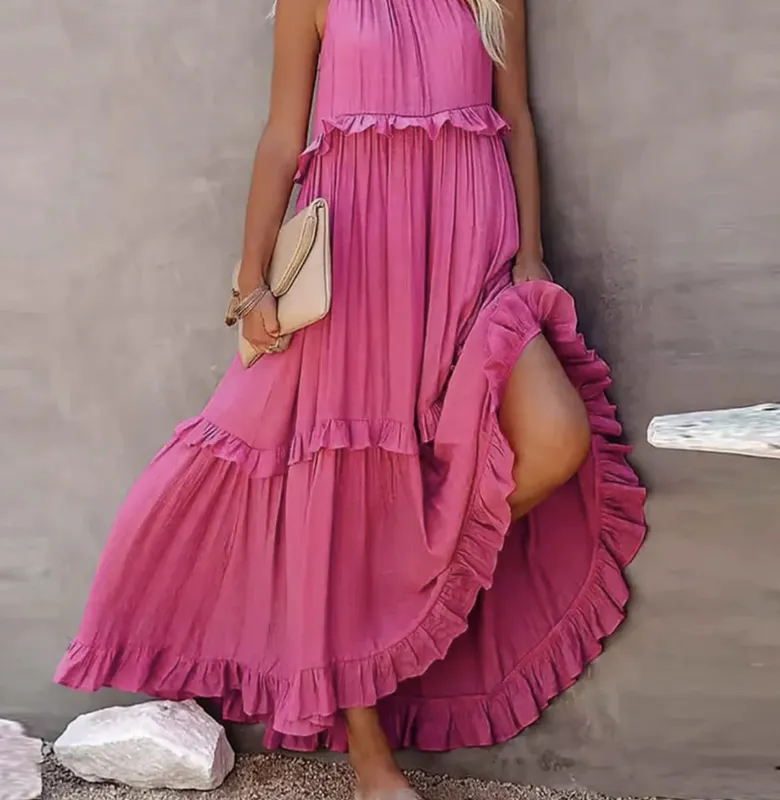 Lotus leaf edge dresses for women — image 4