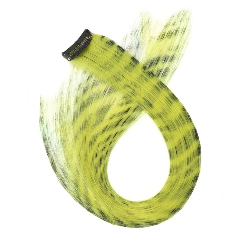18 tommer syntetiske fjerfarvede hårextensions med farveintegrerede hårspænder og parykker velegnet til kvinders festtøj — image 18