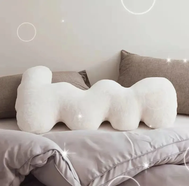 85CM Nordic Home Decor White Cushion Soft Plush Pillow For Sofa Chair Seat Love Shape Letter Cushions Decoractive Props Gift — image 9