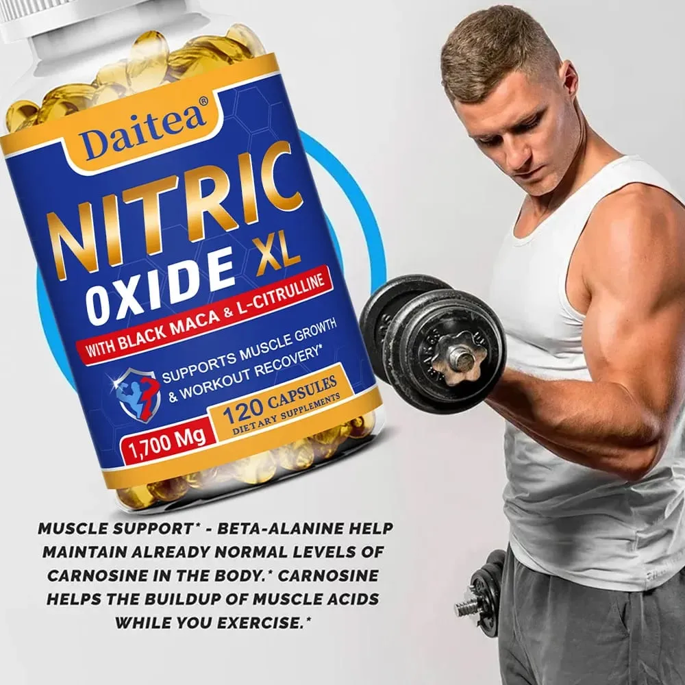 Nitric Oxide - Men's Health Support Capsules Contains Maca Root Powder Extract Muscle Growth and Strengthening — image 3
