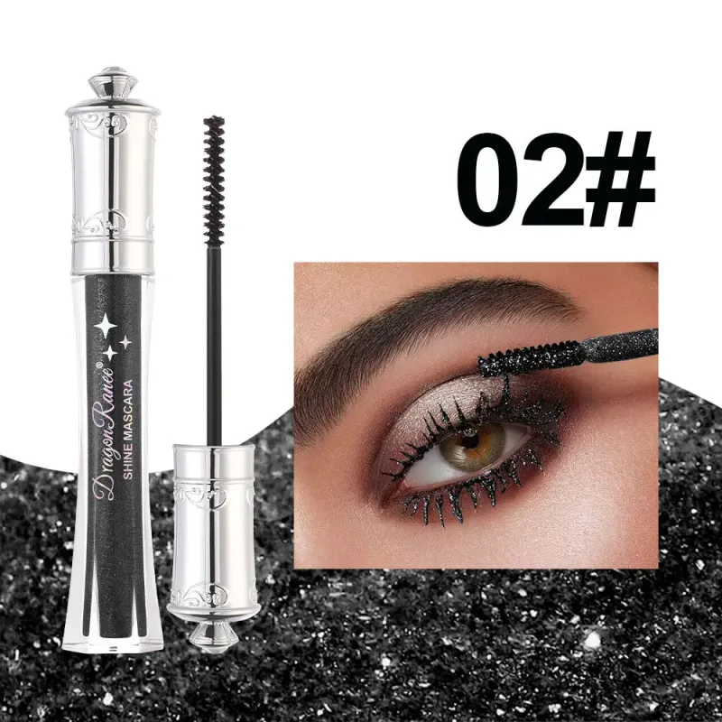 Shiny Diamond Colorful Mascara Blue Glitter Sparkling Waterproof Mascara Beauty Eyelashes Extension Quick Dry Shimmer Eye Makeup — image 8