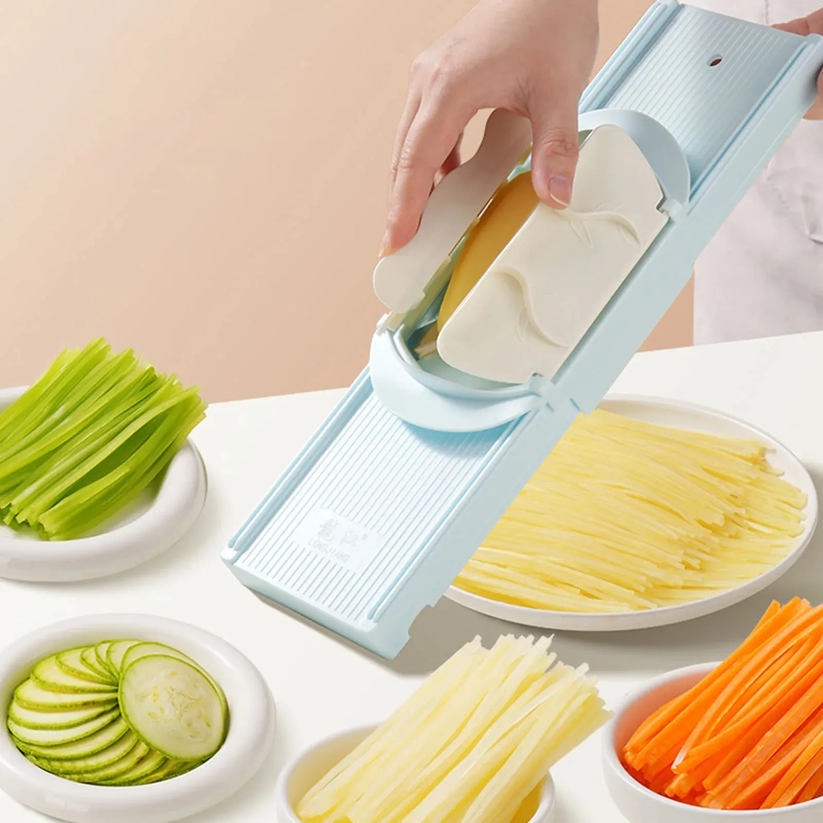 Cucumber Slicing Tool Potato Slicing Tool Efficient Multi Functional Carrot Cucumber Vegetable for Kitchen — image 2