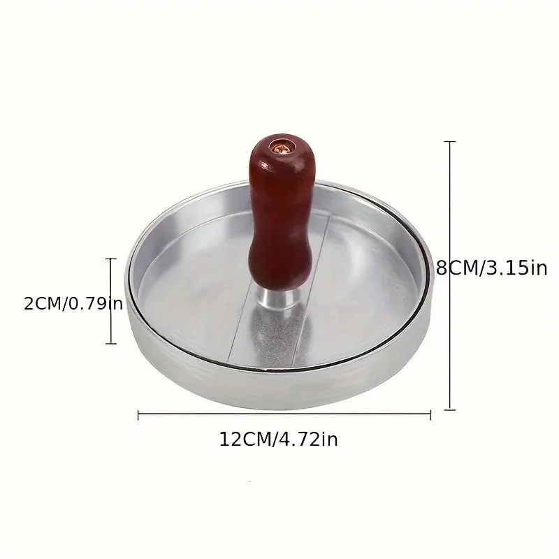 1PC Non-Stick Burger Press Patty Maker Metal Hamburger Mold for Beef Cheese Veggie Burger Making Suitable for BBQ Grill Cooking