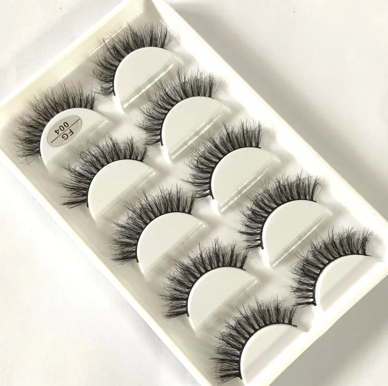 5Pairs Handmade Mink Lashes Short False Eyelashes Dense Natural Long Messy Eye Lashes Reusable Stage Makeup Eyelashes — image 25