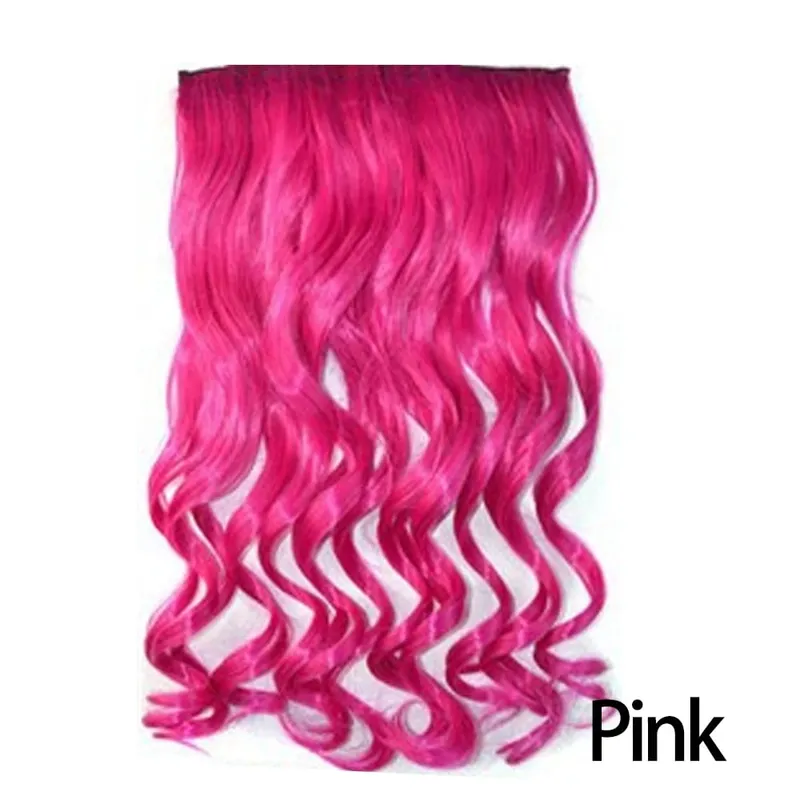 Long Straight Curly One Piece 5clips Clip-in Extensions 22Inch Heat Resistant Hairstyles Colour Mix Blonde Hair Piece For Women — image 13