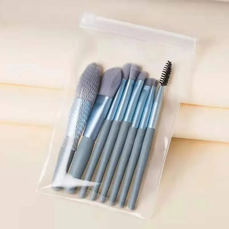 Set of 8 Soft Bristle Make Up Brushes Premium Synthetic With Bag Eyeshadow Brush Eye Facial Beauty Foundation Brush — image 9