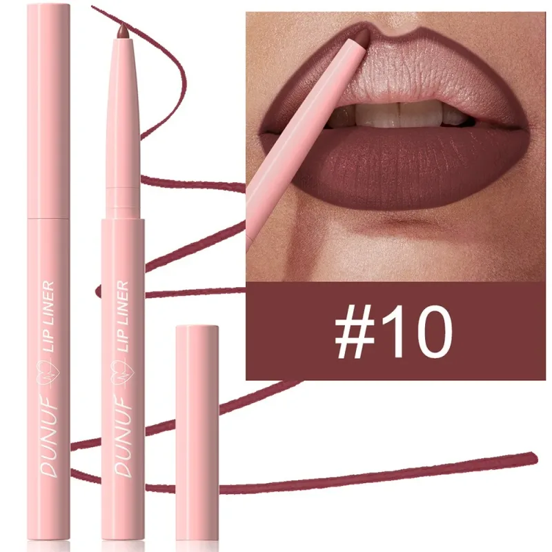 Multi Color Matte Lip Liner Crayon Velvet Waterproof Lip Pencil for Outline & Fill Lips Long Lasting Non Stick Lip Makeup