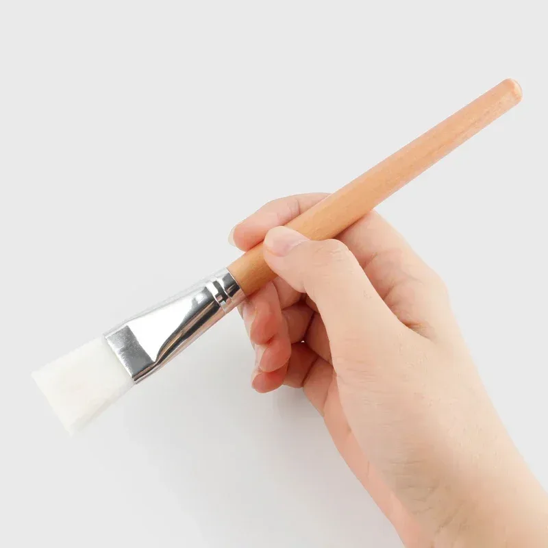 Professional Facial Face Mask Brushes Mud Mask Mixing Brush Skin Care Cosmetic Tool with Wooden Handle Women Facial Care Tool — image 2