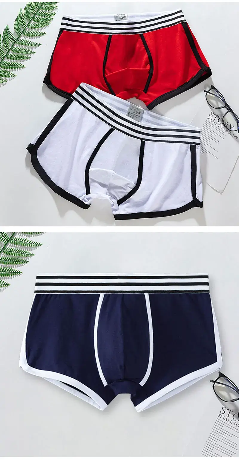 Men Soft Underpants Trunks Cotton High Quality Underwear U Convex Pouch Panties Cueca Mid Waist Breathable Boxer Shorts Homme — image 11