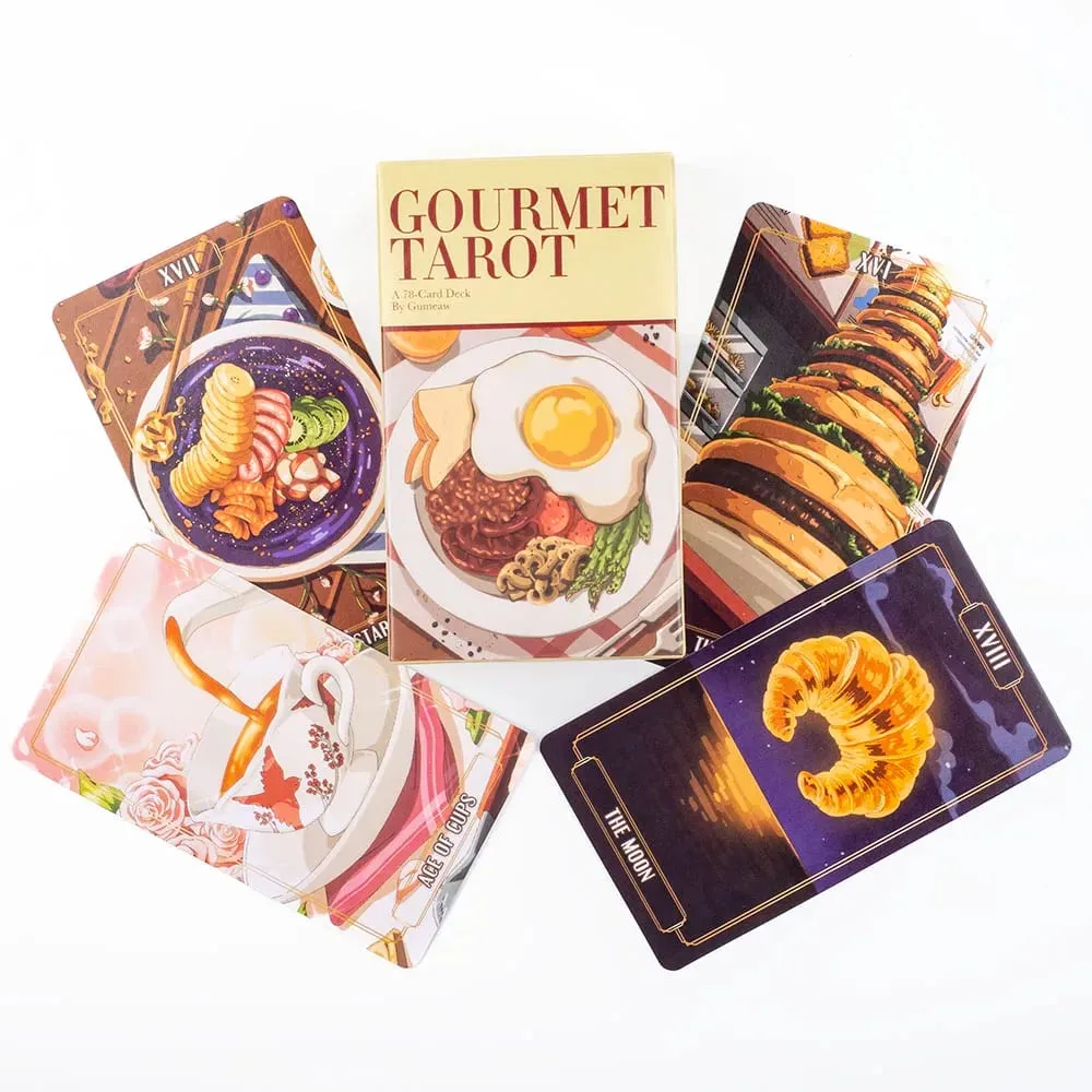 10.3*6Cm Gourmet Tarot Deck 78Pcs Divination Fate Tarot Oracle Cards Party Entertainment Board Game Cards