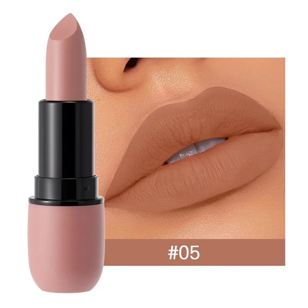 6 Colors Sexy Matte Lipstick Waterproof Long Lasting Color Rendering Non-stick Velvet Lips Contour Pencil Woman Makeup Cosmetics — image 10