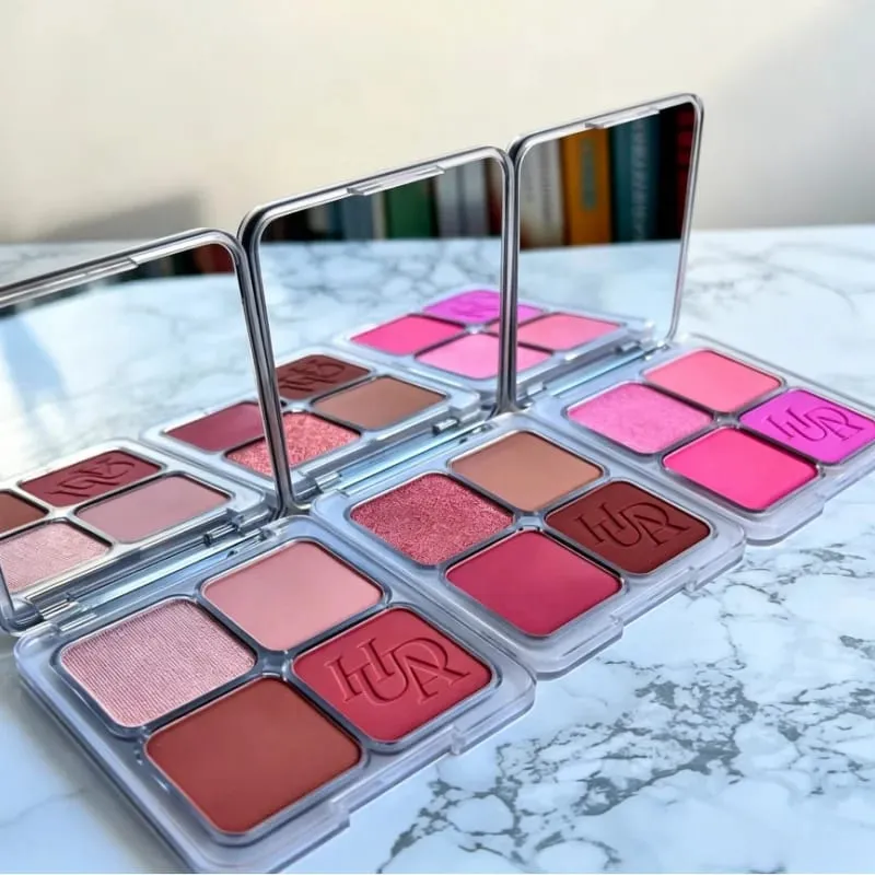 Fine Fitting 4-color Powder Powder Blusher Light Natural Dumb Shiny Durable Waterproof Sweat Resistant Blush Lip Gloss Makeup — image 2