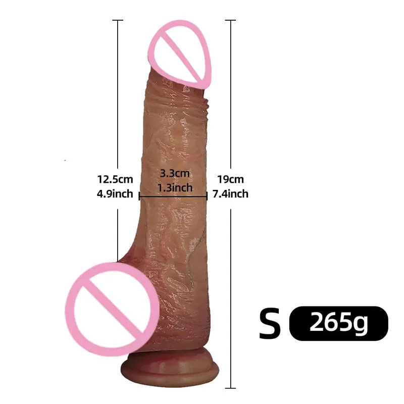 Realistic Dildos Artifical Penis Sliding Foreskin Dildo Anal Vaginal Stimulation Strapon Dildo Man Dick Adult Sex Toys For Woman