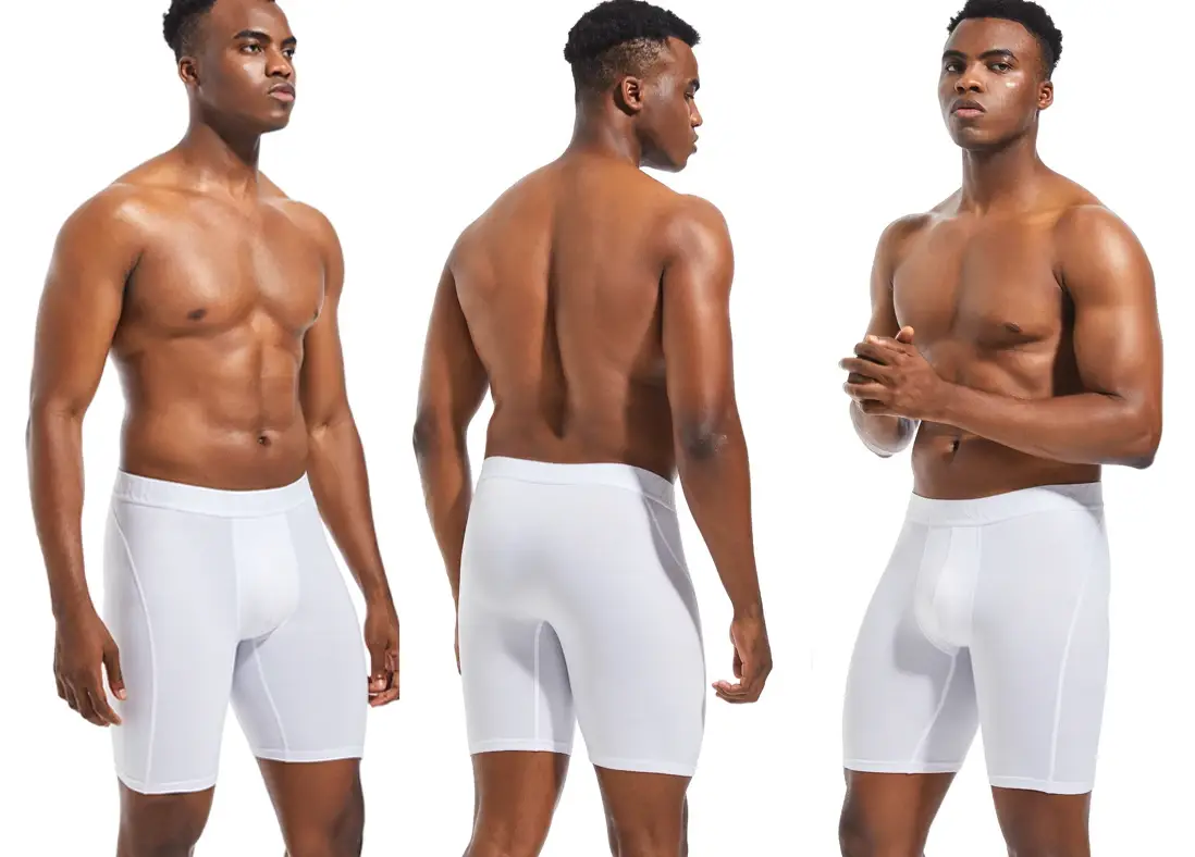 Underpants Mens Long Underwear for Men Boxer Shorts Quick-Drying Men's Panties Sports Leggings Boxershorts Polyester Man Boxers — image 7