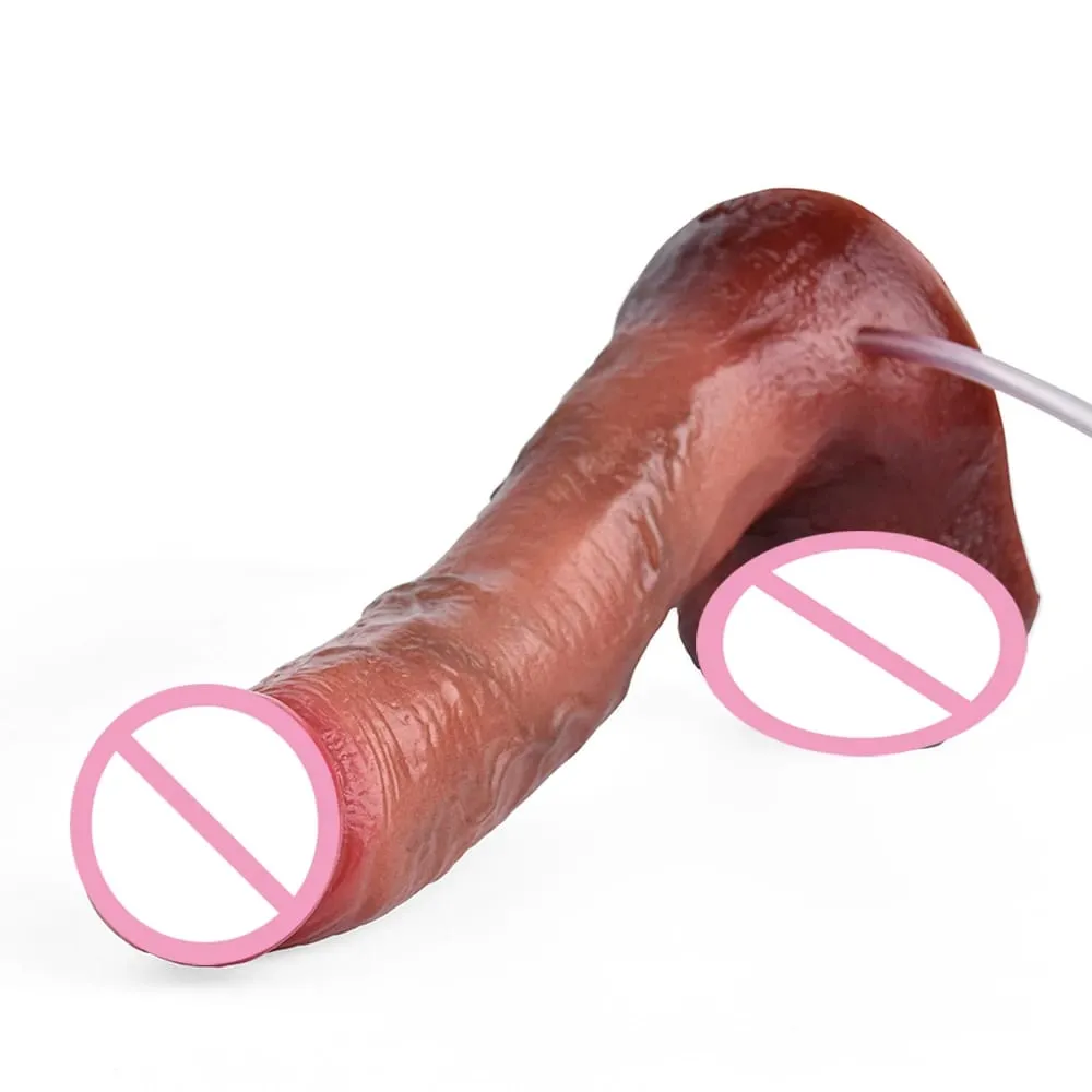 Lifelike Squirting Penis Silicone Ejaculation Large Realistic Dildo With Sucker Skin Touch Anal Sex Toys For Women — image 4