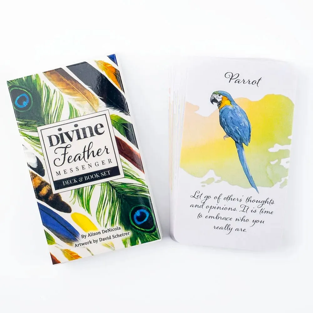 Divine Feather Messenger Tarot Oracle Cards 44 Birds Symbolism & Energies 10.3x6CM Divination Fate Reading and Board Game — image 3