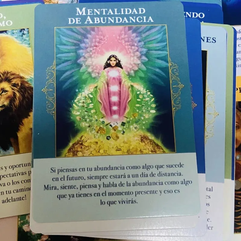 44 Deck Angels of Abundance Oracle Cards 10.4*7.4 cm Spanish Version Fate Divination Tarot Board Game Ángeles de abundancia — image 6