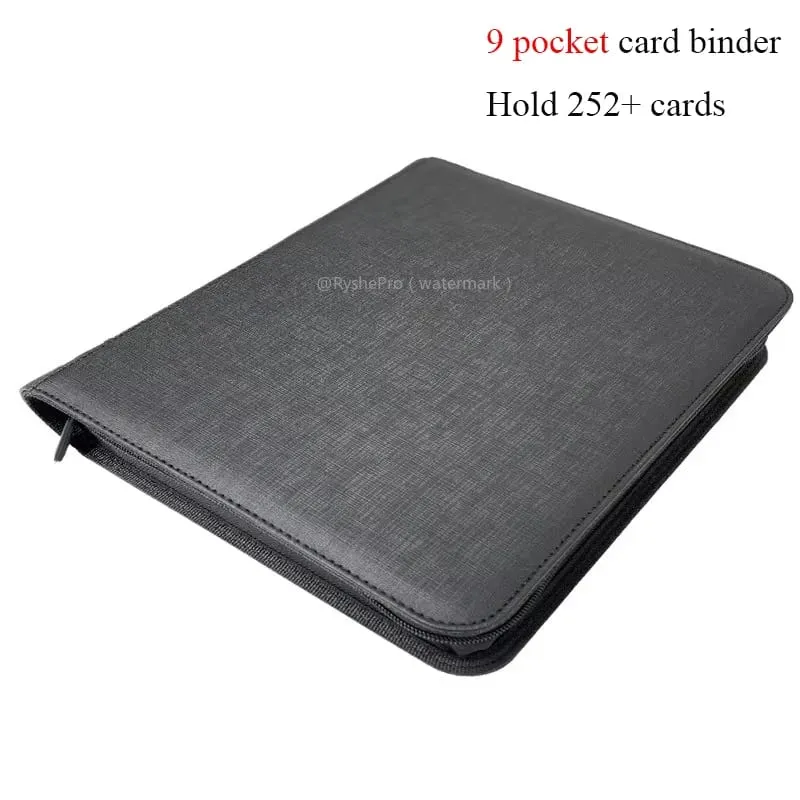 Pengikat Toploader 4 Poket TCG untuk PKM Memegang Toploaders 112+ 3"X4" Pemegang Kad Kulit Poket Bermuka Dua untuk Kad PTCG MTG — image 8