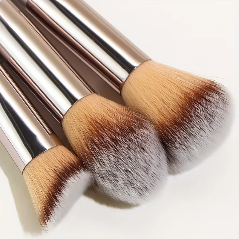 10 Pcs Champagne Gold Makeup Brushes Complete Set of Foundation Loose Powder Blush Concealer Eye Shadow Professional Set — image 5