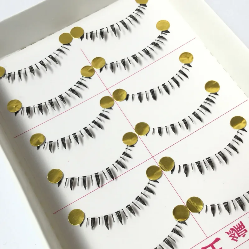 10 Pairs Pro Makeup Different Style Lower Under Bottom Eye Lashes Extension False Eyelashes Tools
