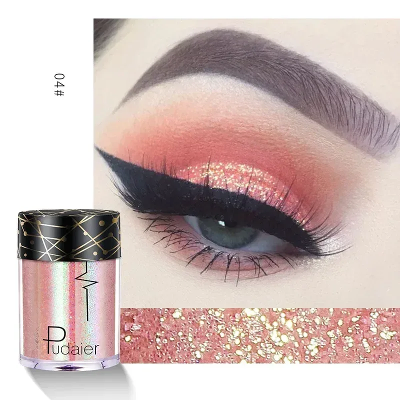 New Glitter Eye Shadow Professional Makeup Monochrome Shining Eyeshadow Sequins Universal Party Cosmetic