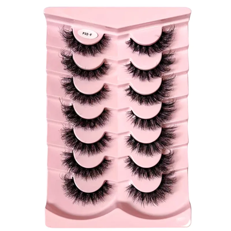 7 Pairs False Eyelashes Wispy Lashes Natural Look Fake Eyelashes Faux Mink Fluffy Strip False Lashes Pack — image 16