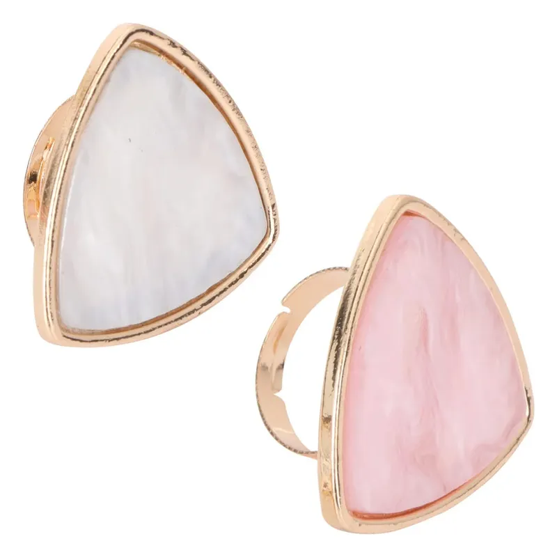 2Pcs Resin Mini Nail Art Ring Palettes Finger Mixing Plates Portable Color Palettes for Professional Manicure Use — image 4