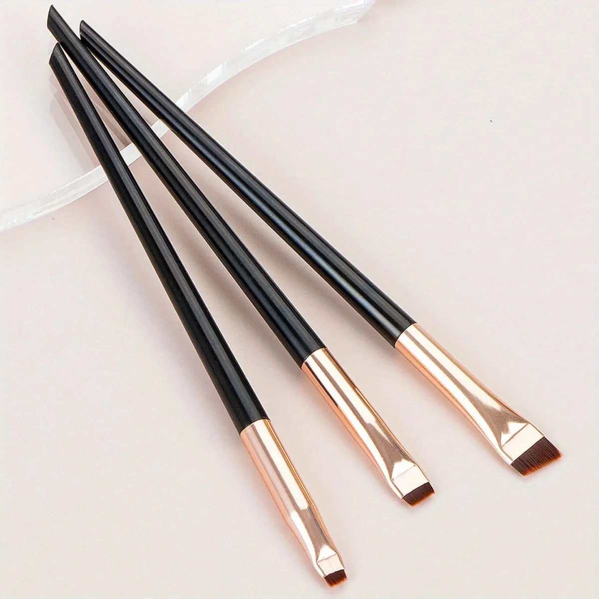 3pcs Makeup Brush Set Blade eyeliner brush fine oblique head eyebrow brush outline eyeliner ultra-thin eye shadow brush makeup b — image 6