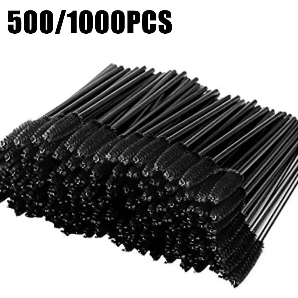 500/1000pcs Eyelash Brush Applicator Wholesale Lash Mascara Wands Brushes For Eyelash Extension Eyebrow Spoolies Beauty Tools — image 1