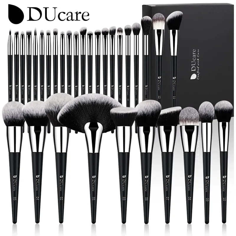 DUcare Professional Makeup Brushes Set 15-32Pcs Makeup Brush Set Synthetic Foundation Powder Blush Eyeshadows Highlighter Brush