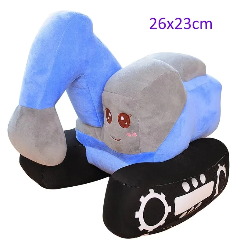 Simulation Tractor&Excavator Plush Toys Kawaii Car Dolls Stuffed Soft Vehicle Pillow Creative Christmas Birthday Gift for Kids — image 18